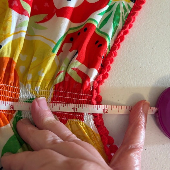 Disney Store Fruit‎ Print Pom Trim Cover Up Beach Pool Summer Fun Size 5/6 - Picture 15 of 16